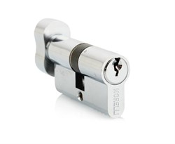 Цилиндр MORELLI ключ/вертушка (60 мм) 60CK PC Хром - фото 11349