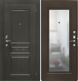 Входная металлическая дверь в квартиру SD Prof-10 Троя-Зеркало Венге в наличии - фото 24169