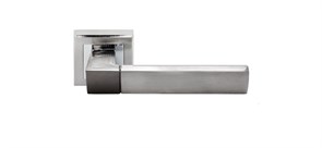 Дверная ручка RUCETTI RAP 16-S SN/CP белый никель/полированный хром