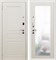 Входная металлическая дверь в квартиру SD Prof-10 Троя белая большое зеркало склад - фото 23319