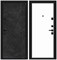 Входная металлическая дверь Porta M П50.П50 Black Stone/Silky Way - со звукоизоляцией склад в наличии - фото 24973